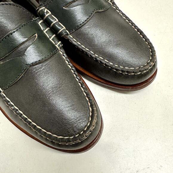 NEW HEELS Rancourt & Co. x Awake NYC Beefroll Penny Loafers Hunter Green RARE 9 - Picture 8 of 12